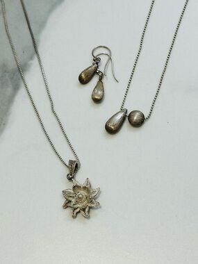 Travel Jewelry Bundle ✨ Bali Lotus Pendant + Paris Necklace & Earrings Set